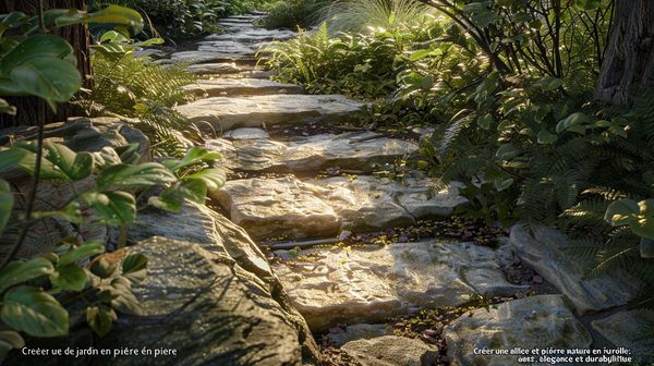 Créer une allée de jardin en pierre naturelle : élégance et durabilité